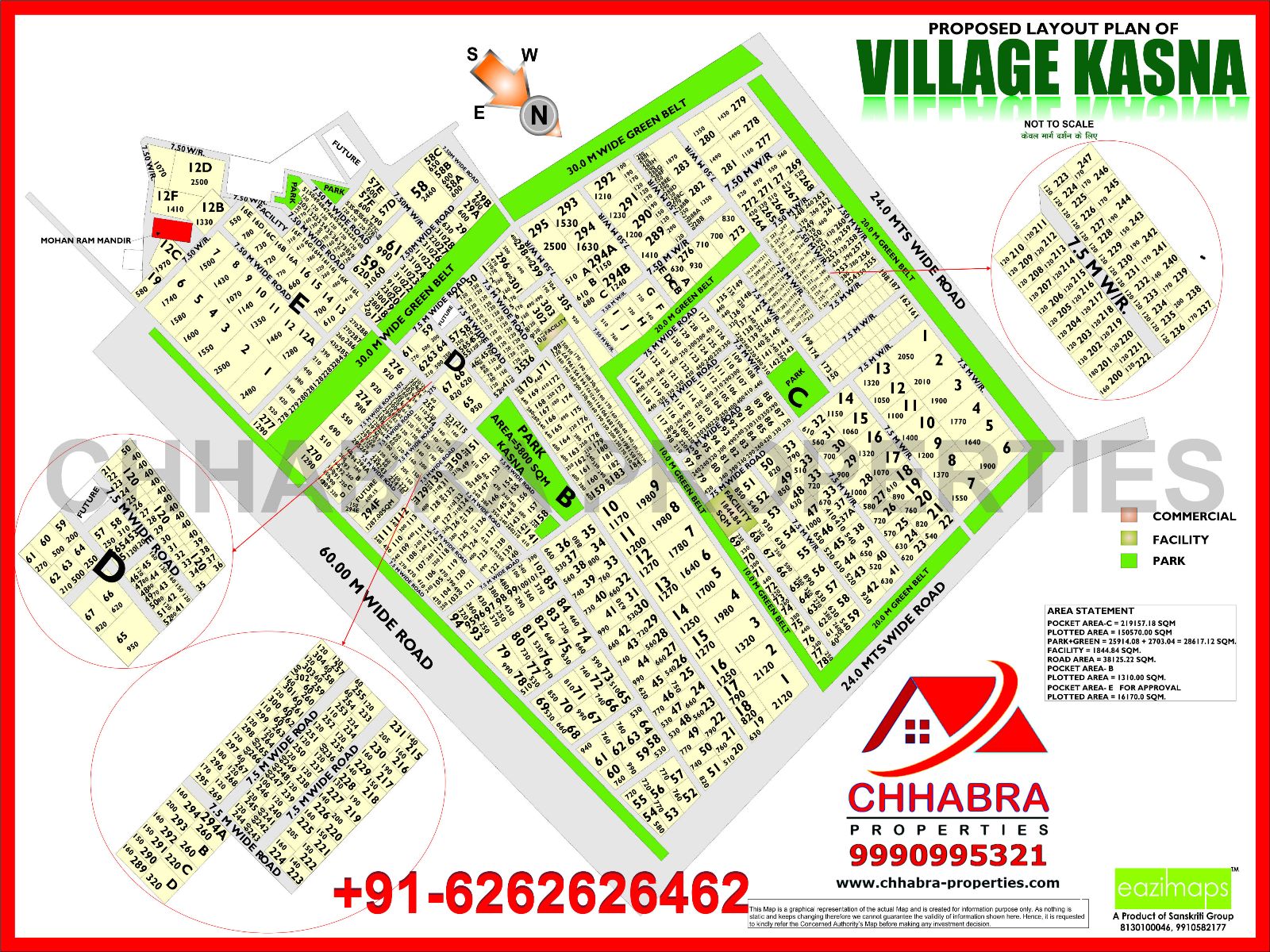 layout plan for village kasna hd map